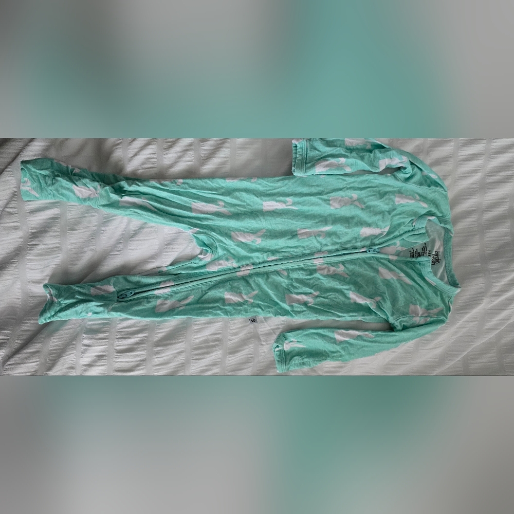 Mint Green Onesie with Bunny Print